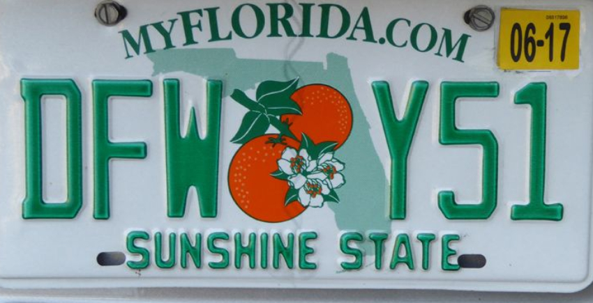 Rechazan placas personalizadas en Florida