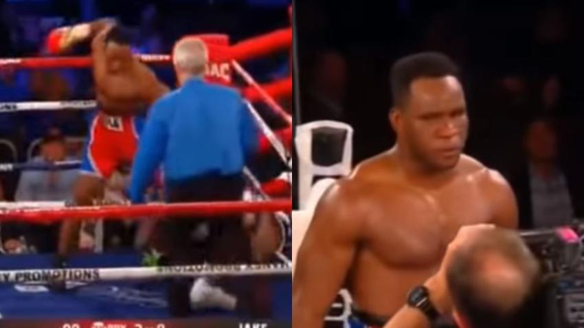 Boxeador cubano Frank Sánchez debuta con sensacional KO contra Willie Jake Jr