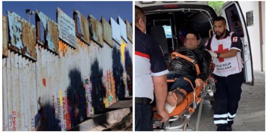 Cubano termina en un hospital, tras caerse escalando el muro fronterizo para ingresar a EEUU