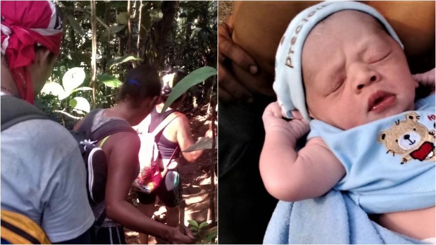 Una madre cubana da a luz en medio de selva del Darién en Panamá