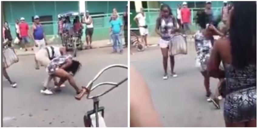 Más violencia en Cuba: Dos mujeres se van a los golpes afuera de un mercado en Marianao