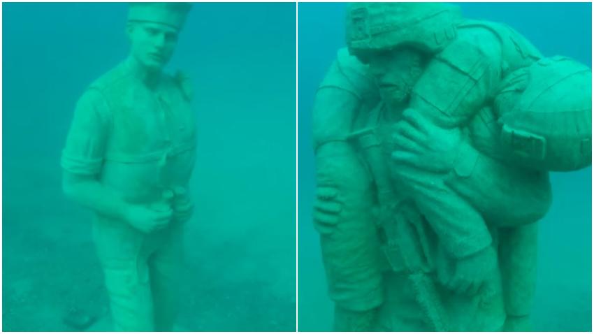 Inauguran en Florida el primer monumento submarino dedicado a los veteranos del Ejército de EEUU