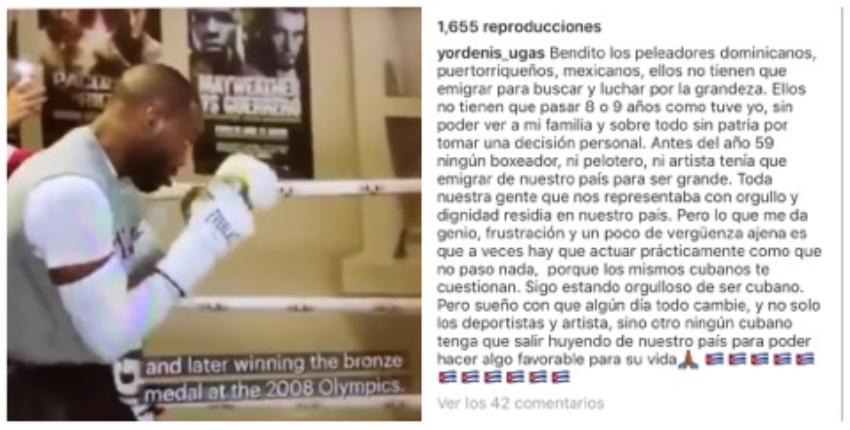 El fuerte mensaje de Yordenis Ugas sobre la triste realidad de los cubanos obligados a emigrar 4