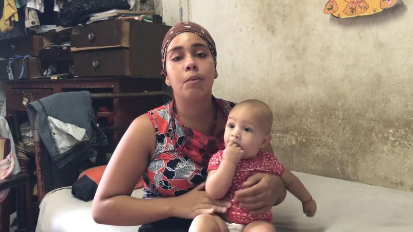 Joven madre cubana pide ayuda para poder darle un hogar digno a su bebé de 5 meses