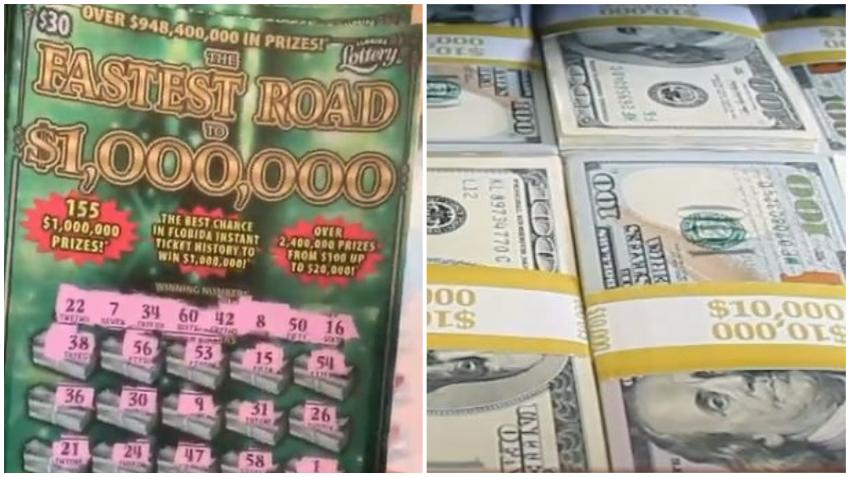 Un hombre de Florida gana $1 millón de dólares con un raspadito de la lotería