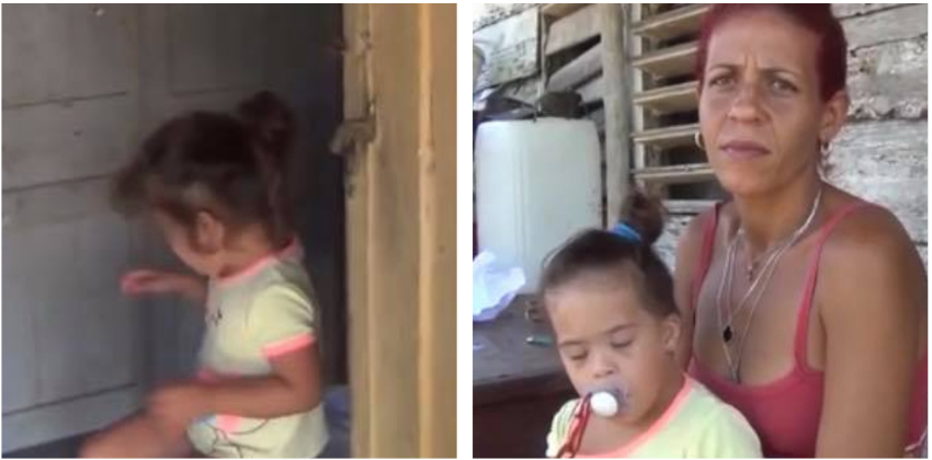 Niña cubana con síndrome de Down vive en condiciones inhabitables y necesitada de artículos de aseo, denuncia su madre