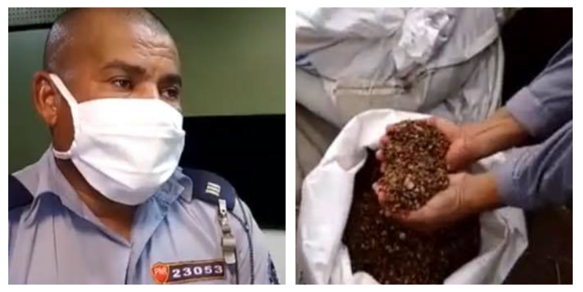 Detenido el chófer de una rastra en Contramaestre, por transportar ilegalmente 145 sacos de café