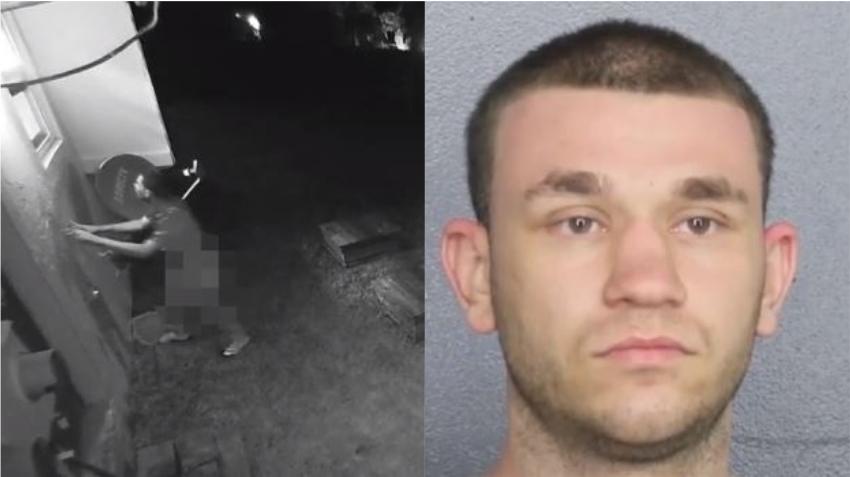 Captado en cámara un hombre peligroso "mirando hueco" en una casa del sur de la Florida