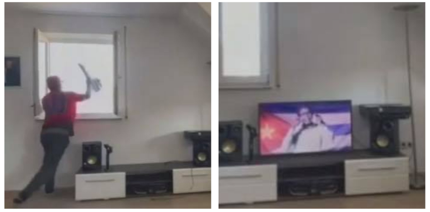 Reacción al escuchar "Patria o Muerte por la Vida": Cubano lanzó el televisor por una ventana