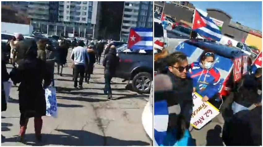 Cubanos en Canadá llevan a cabo caravana "Patria y Vida" por la libertad de Cuba