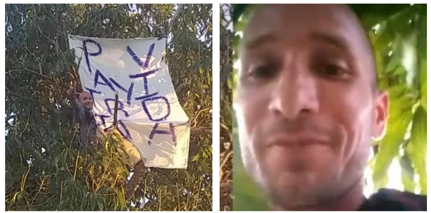 Fuerzas represivas invadieron una casa en Morón para quitar un cartel de "Patria y Vida"