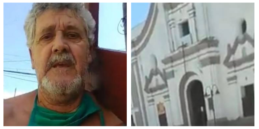Activista cubano cargó una cruz en sus hombros por el dolor del pueblo cubano, y fue rechazado en la Iglesia Mayor de Camagüey