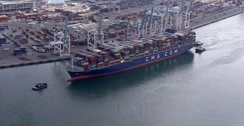 Llega a Miami el barco contenedor más grande que ha llegado a Florida