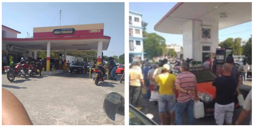 Colas en los Cupet de La Habana para comprar gasolina