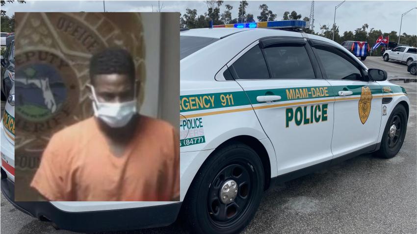 Cubano en Miami arrestado tras robarse un auto y chocar contra una patrulla de la policía
