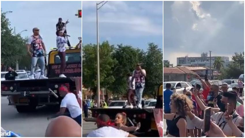Gente de Zona paraliza el centro de Hialeah en apoyo al Movimiento San Isidro