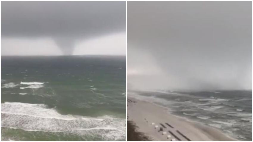 Tromba marina cerca de Panama City en Florida queda captada en cámara