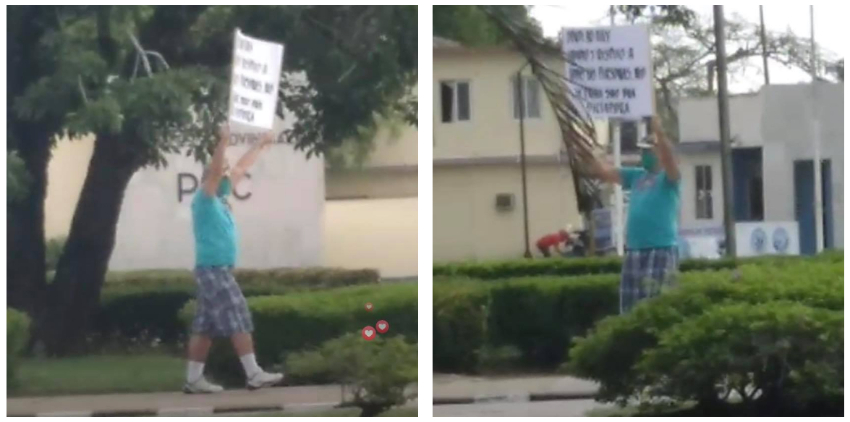 Desaparecido El Patriota de Camagüey, luego de manifestarse esta mañana frente a la sede del PCC con un cartel