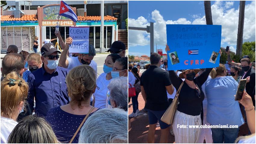 Cubanos en Miami piden al gobierno de Estados Unidos una solución a la reunificación familiar