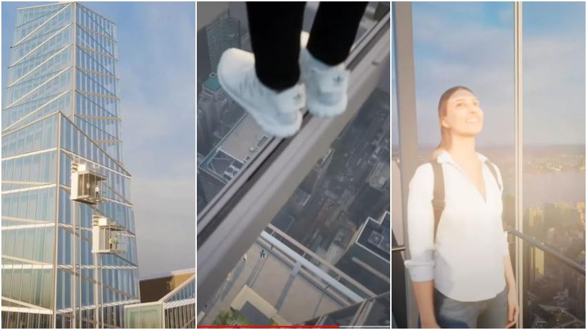 La nueva y aterradora atracción turística de Nueva York: un ascensor de vidrio por fuera del edificio