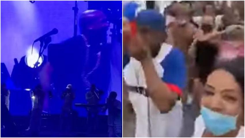 Gente de Zona imita la conga de Granma durante su concierto en Miami y los cubanos corean: "Oye policía P..."
