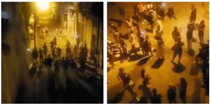 Se lanzan a la calle vecinos de Jesús María, en La Habana Vieja, con consignas de: "¡Abajo Díaz-Canel! y de ¡Patria y Vida!"