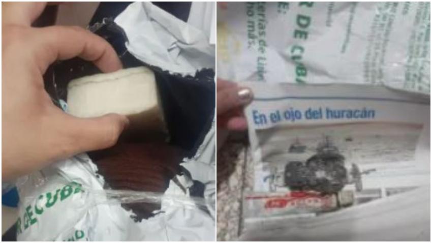 Cubana se queja de robo en la Aduana de Cuba; periódicos viejos y jabones nácar en un paquete desde el exterior