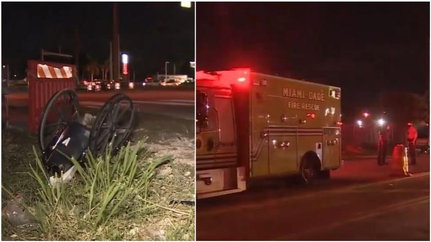 Hombre en silla de ruedas golpeado por camioneta que se dio a la fuga en el suroeste de Miami-Dade