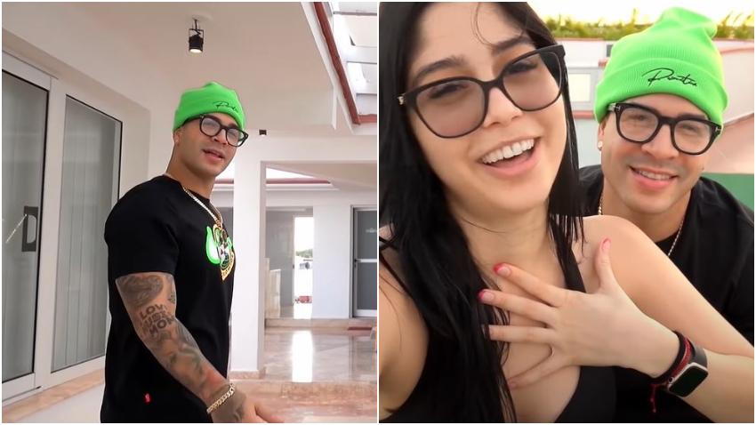 Reguetonero Yomil y la modelo Daniela Reyes muestran a sus seguidores su casa en La Habana