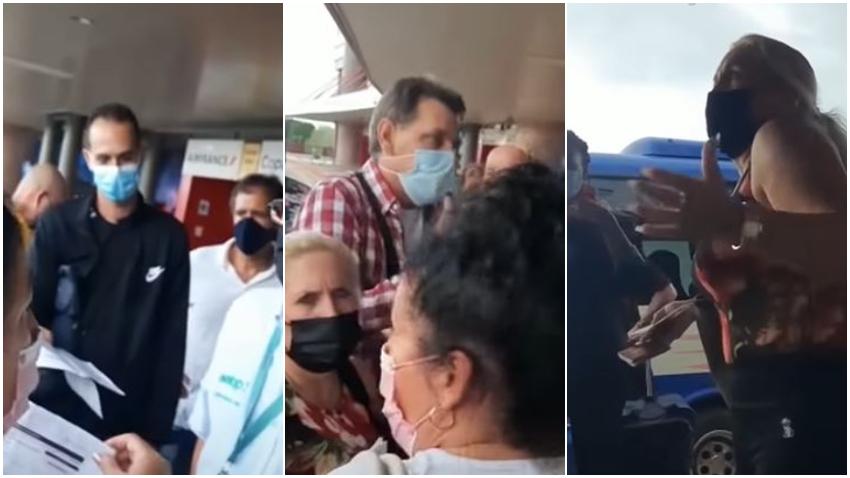 Cubanos protestan en el aeropuerto de La Habana porque no los dejaban abordar un vuelo a Europa tras retrasos en los resultados de la prueba PCR