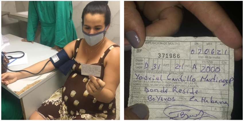 Policía cubana multa a una embarazada que incumplió el toque de queda para ir al policlínico de emergencia