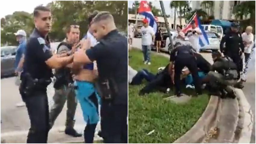 Policía de Coral Gables detiene a uno de los activistas anti-embargo de "Puentes de Amor"