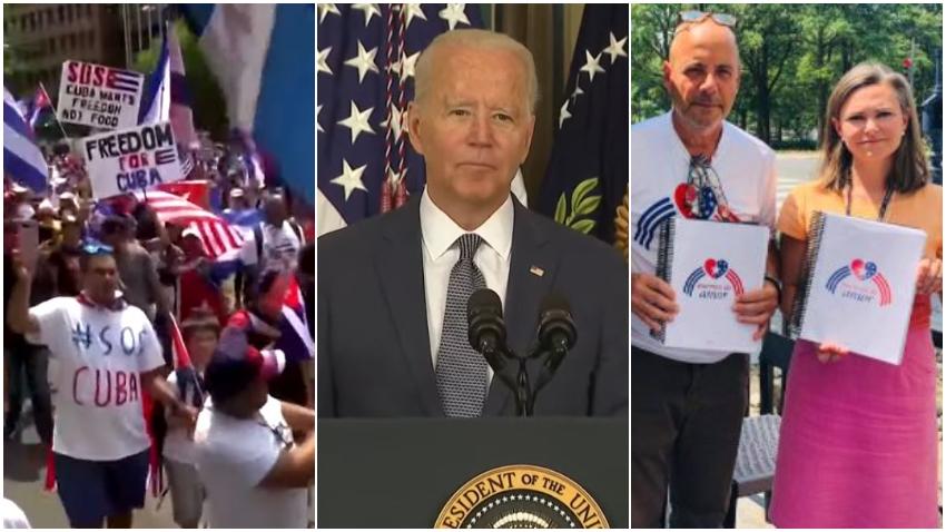 Administración Biden ignora el pedido de decenas de miles de cubanos en Washington DC y una alta funcionaria asesora de la política hacia Cuba se reúne con el Profesor Lazo para aceptar firmas en contra del embargo