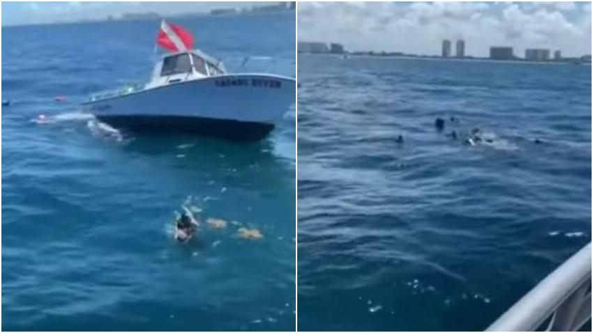 13 personas rescatadas después de que el barco en que viajaban comenzara a hundirse en el Sur de la Florida