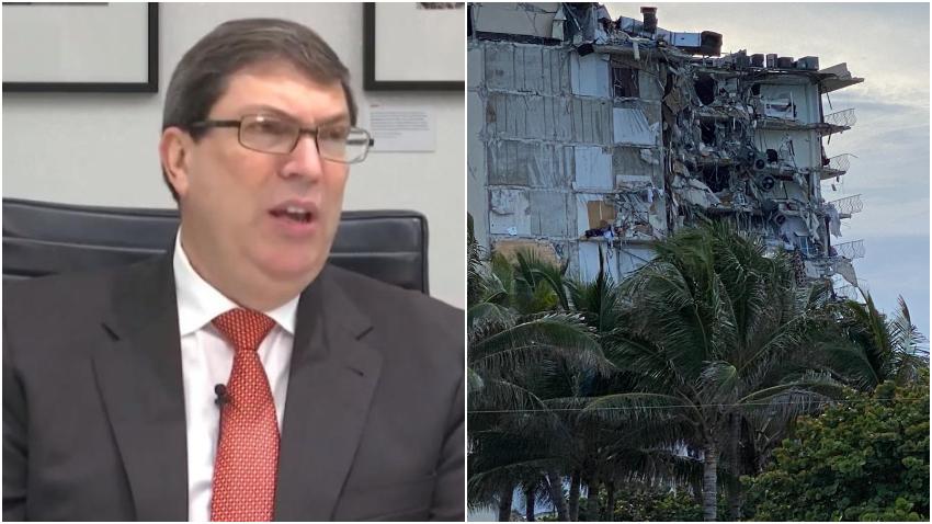Ante las críticas y una semana después canciller cubano ofrece condolencias a los cubanos fallecidos en el edificio colapsado al norte de Miami Beach