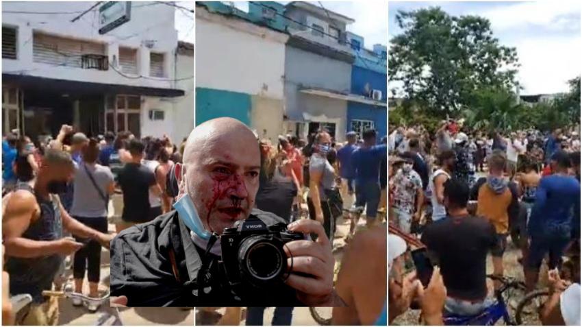 Agentes de la dictadura golpean salvajemente a fotoreportero de la agencia de noticias AP