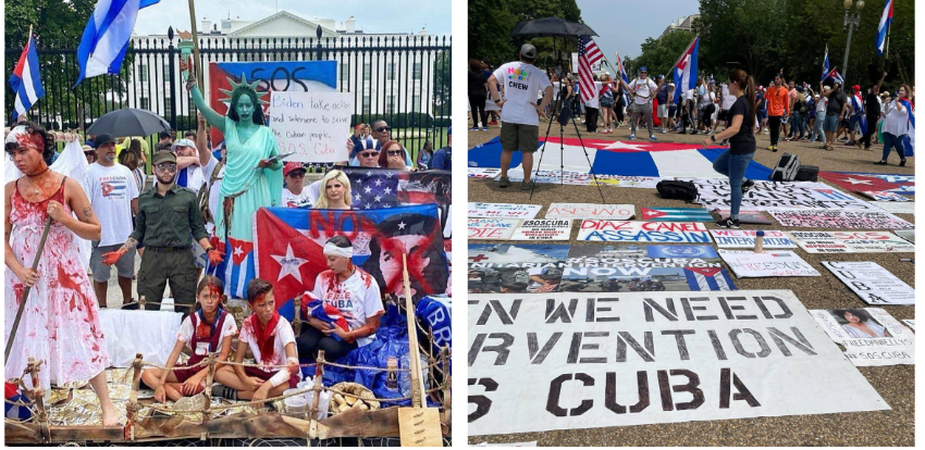 Miles de cubanos ya están en Washington para manifestarse frente a la Casa Blanca