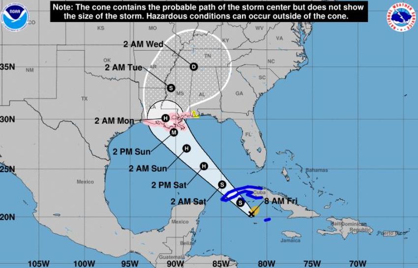 Decretan fase de alarma ciclónica para varias provincias en Cuba