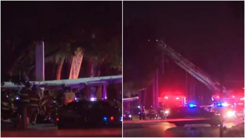 Avión se estrella en una carretera de Miramar en el Sur de la Florida
