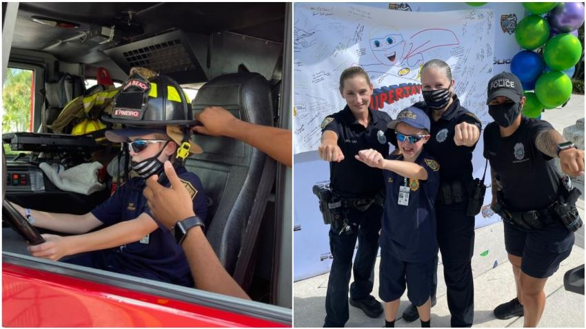 Niño atacado por un tiburón en Miami Beach regresa para ser homenajeado por su valentía