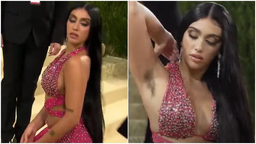 Lourdes León, hija de origen cubano de Madonna mostró sus axilas sin depilar para las cámaras durante la gala MET