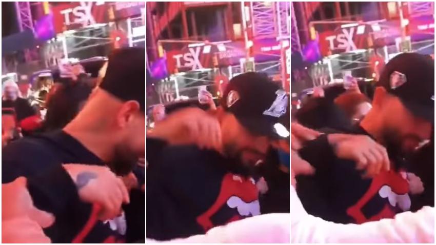 Maluma pega un manotazo a un fanático que lo agarraba por el brazo y se desata la polémica