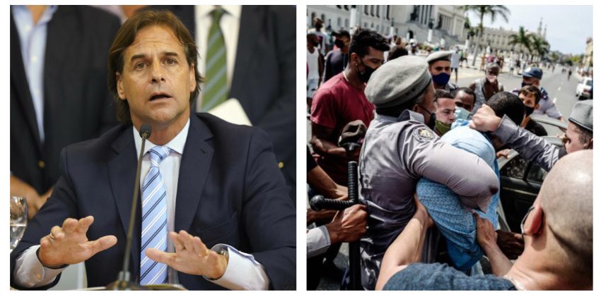 Presidente de Uruguay emplaza a Díaz-Canel en México: "Vemos con grave preocupación lo que ocurre en Cuba"