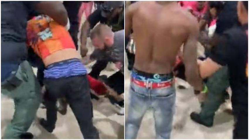 Captada en cámara fuerte pelea entre jóvenes durante una exhibición de perros