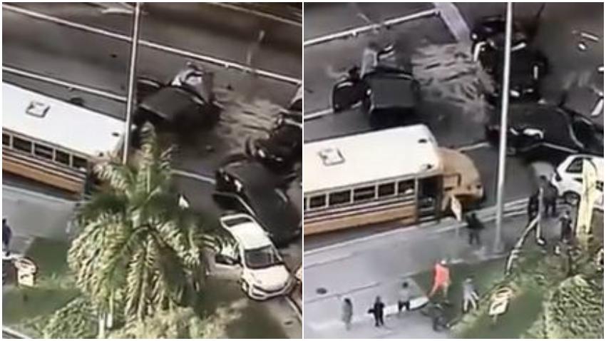 Una persona muerta y varios heridos en Hialeah Gardens tras un accidente que involucró a un autobús escolar