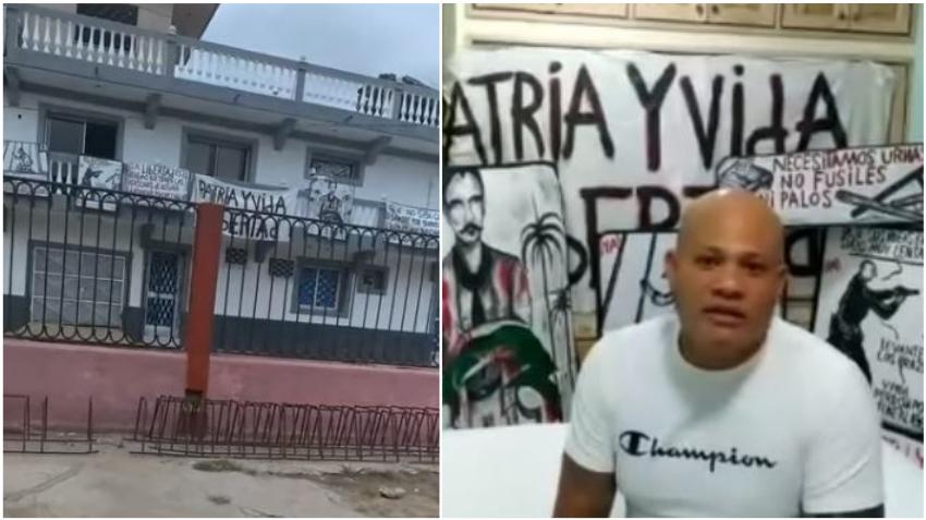 Cubano que colgó carteles de "Libertad" y "Patria y Vida" afuera de su casa deja testimonio grabado