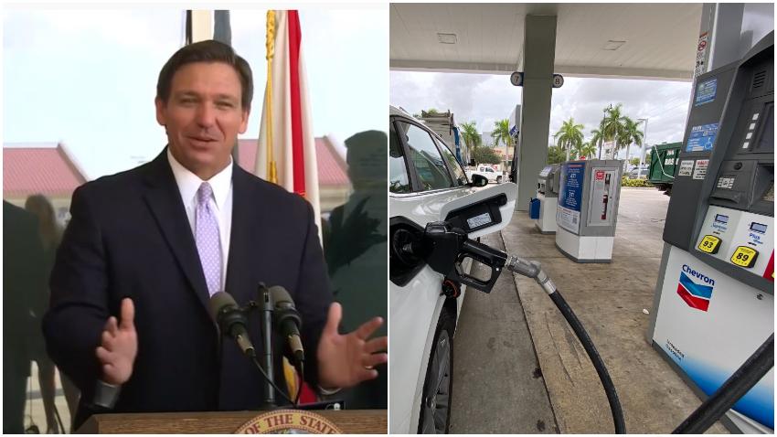 Gobernador de Florida busca recortar impuestos a la gasolina para el próximo año