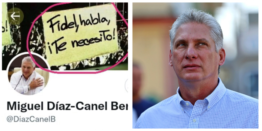 ¡Fidel habla, te necesito!: La nueva foto de portada de Díaz-Canel que ha generado ola de rechazo y burlas en Twitter