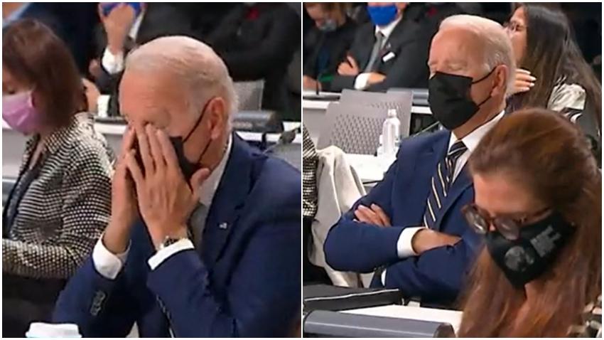 Imagen de Biden aparentemente quedándose dormido se vuelve viral