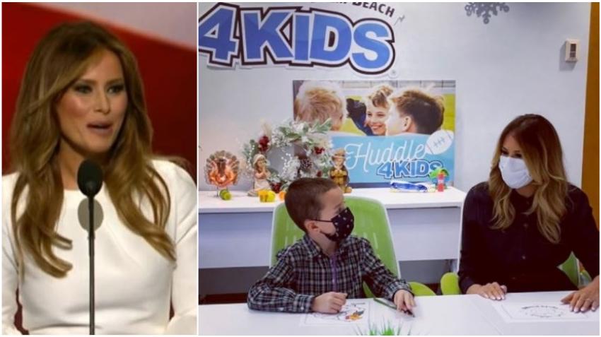 Ex primera dama Melania Trump hace especial visita a centro de niños sin hogar en Florida